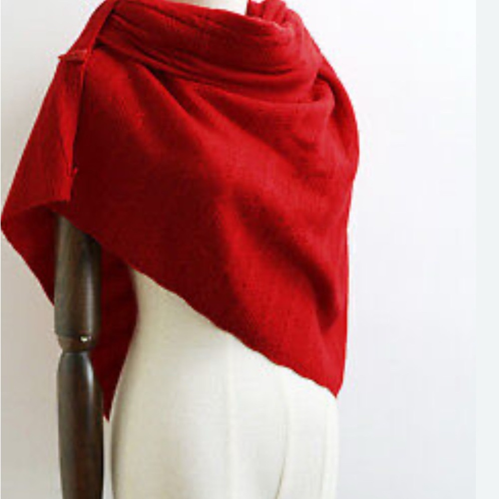 Woo Shanghai Luxury Brand Cashmere Scarf Wrap ,Shawl ,Cape, Chorcoal Gray - Picture 13 of 16